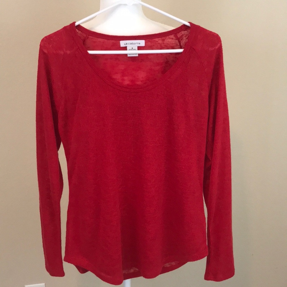 Liz Claiborne Lipstick Red Sweater Sz. S - EUC